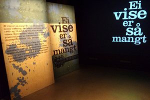Image from the exhibition 'Ei vise er så mangt'