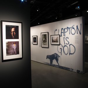 Image from the exhibition 'Pattie Boyd - George, Eric & Me - A Personal Collection'